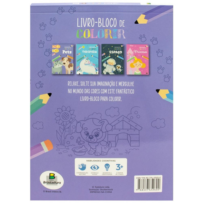 Livro-Bloco de Colorir - Pets | Todolivro