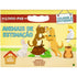 Livro-Pad Colorir & Atividades: Animais de Estimação, capa amarela com ilustrações de animais. — Plenitude