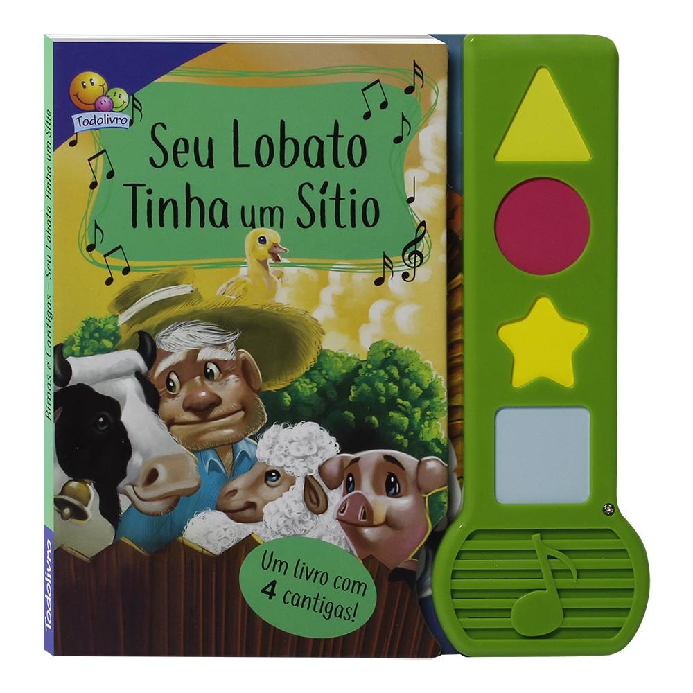 Livro Rimas e Cantigas: Seu Lobato Tinha um Sítio..., livro com botões de som. — Plenitude