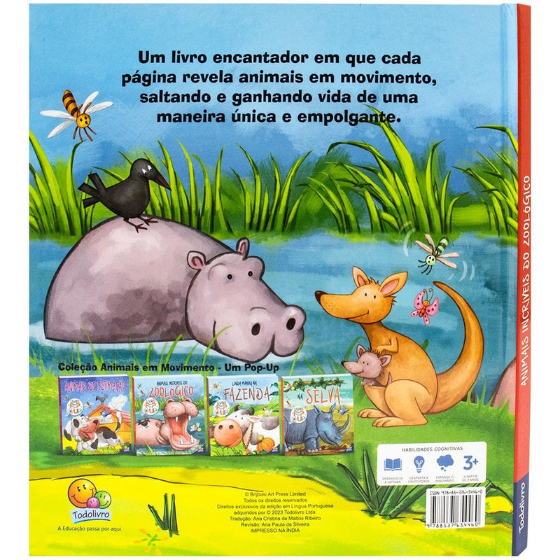 Animais em Movimento: um Pop-Up: Animais Incríveis do Zoológico | Brijbasi Art Press Ltd