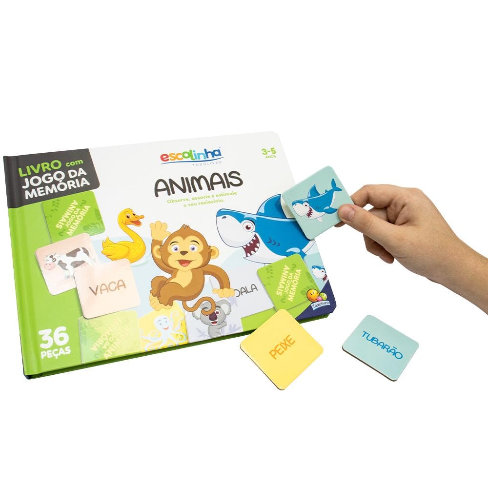 Escolinha Memória: Animais | Todolivro