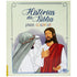 Livro de colorir "Histórias da Bíblia para Colorir" com capa branca e ilustração de Jesus e outras figuras bíblicas. — Plenitude