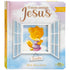Livro infantil "Janelinhas do Céu: Meu Amigo Jesus" com capa azul e branca, um filhote de raposa orando. — Plenitude