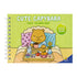 Livro de colorir Sweet Coloring Book: Cute Capybara, capa verde com capivara fofa tomando café da manhã. — Plenitude