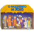 Livrinho Pop-Up "O Nascimento de Jesus" da Inc. The Clever Factory, capa em formato de presépio. — Plenitude