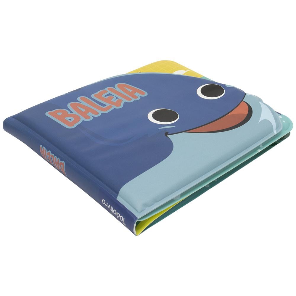 Livro infantil "Amiguinhos do Mar II: Baleia" de Roberto Belli, capa azul com ilustração de baleia. — Plenitude