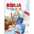 Livro de colorir, A Bíblia para Colorir, da Todolivro, capa branca com ilustrações de Noé, Jonas e animais. — Plenitude