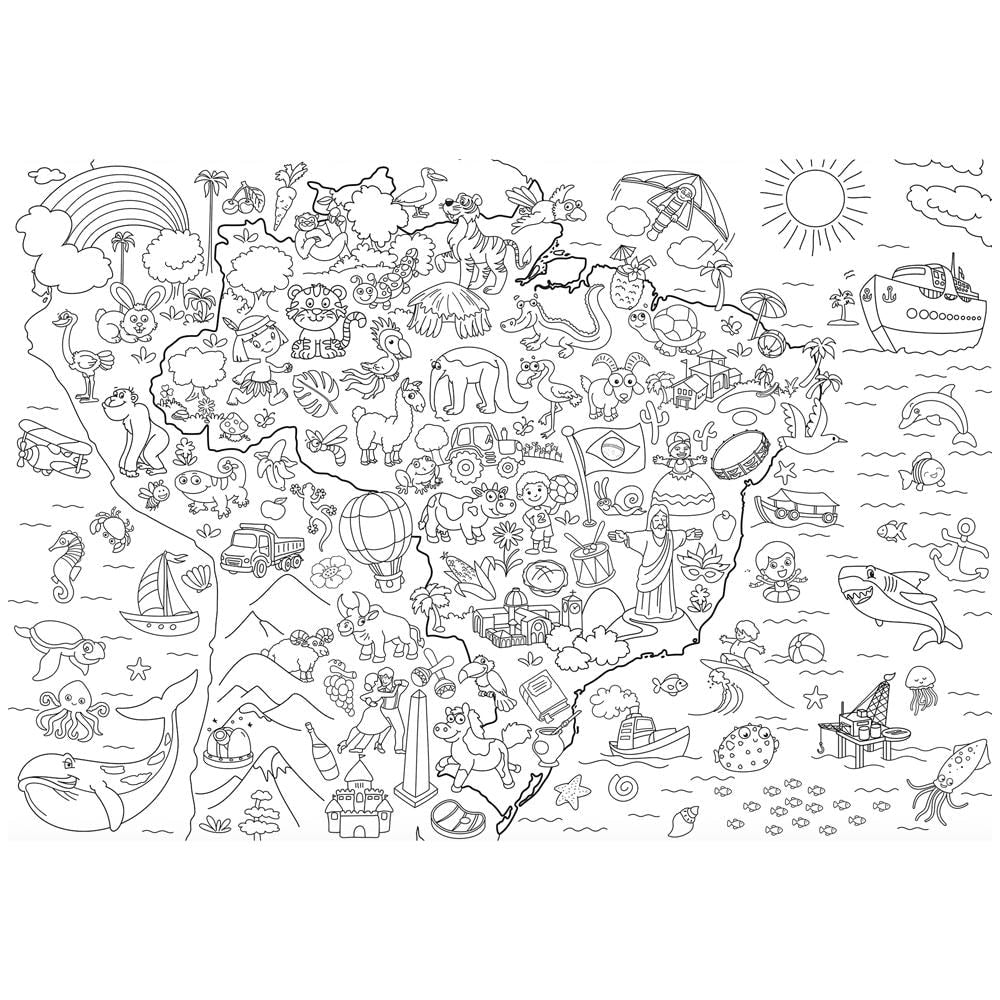 Livro-Tapete para Colorir: Brasil | Todolivro