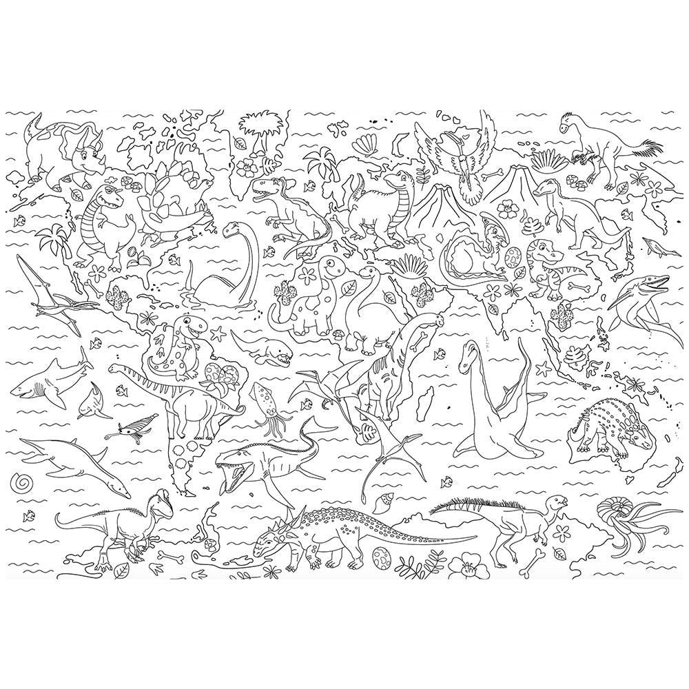 Livro-Tapete para Colorir: Dinos | Todolivro