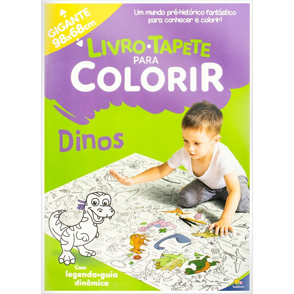 Livro-Tapete para Colorir: Dinos | Todolivro