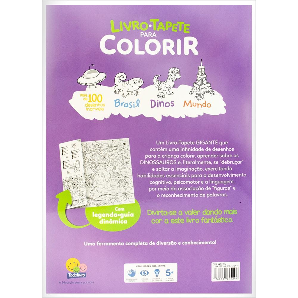 Livro-Tapete para Colorir: Dinos | Todolivro