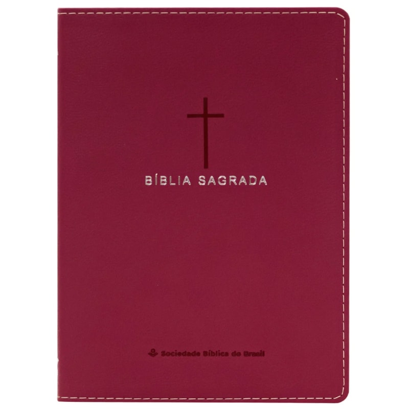 Bíblia Sagrada Slim | NAA | Luxo Cruz Rosa
