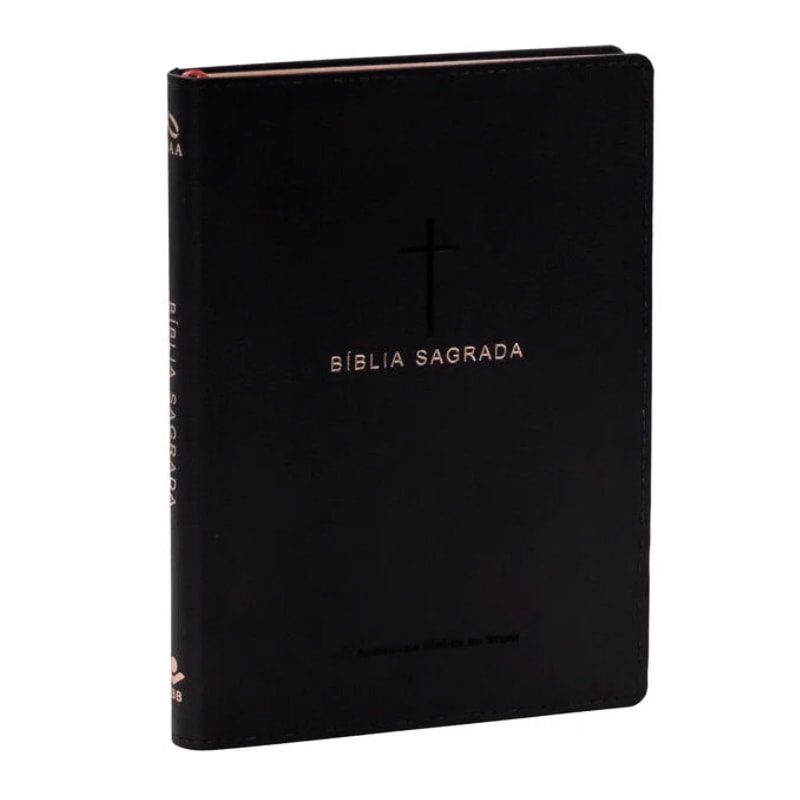 Bíblia Sagrada Slim | NAA | Luxo Cruz Preta