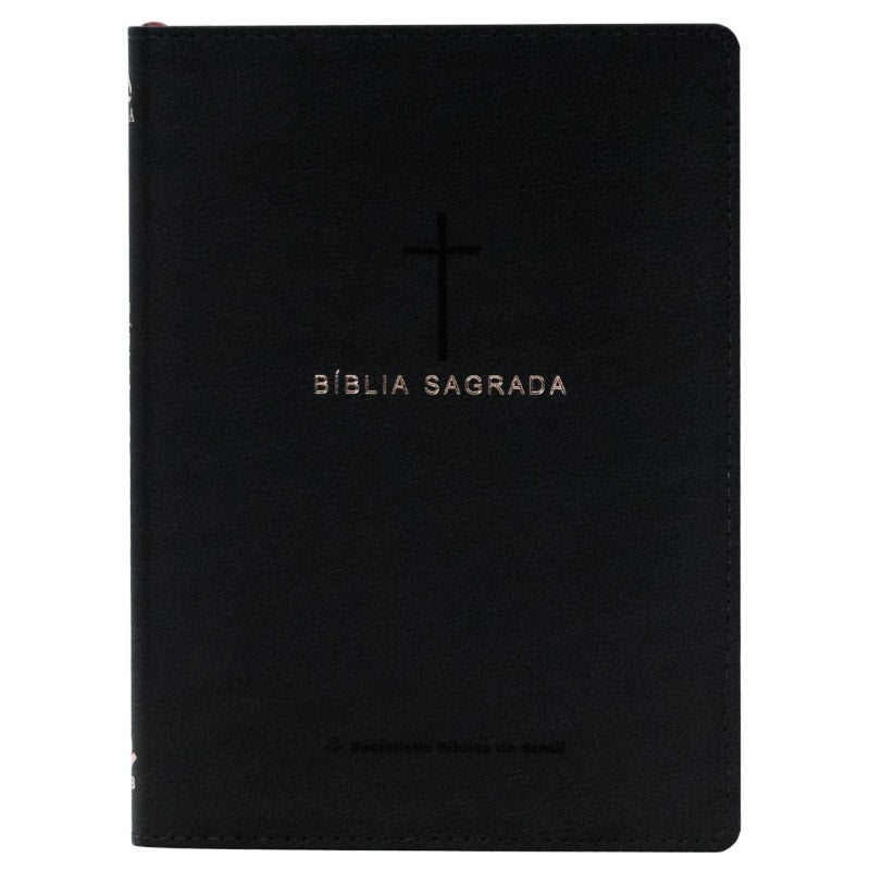 Bíblia Sagrada Slim | NAA | Luxo Cruz Preta