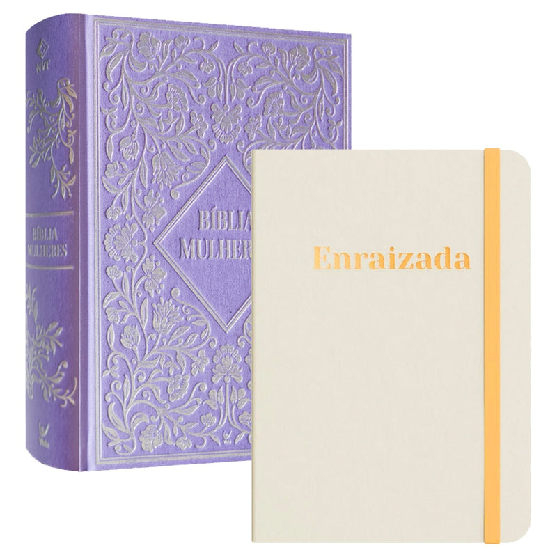 Kit Com Ele, Todos os Dias | Viviane Martinello | Bíblia Mulheres NVT Espaço Para Anotações + Moleskine Enraizada