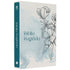 Bíblia Sagrada King James, capa brochura azul com estampa floral em aquarela. — Plenitude