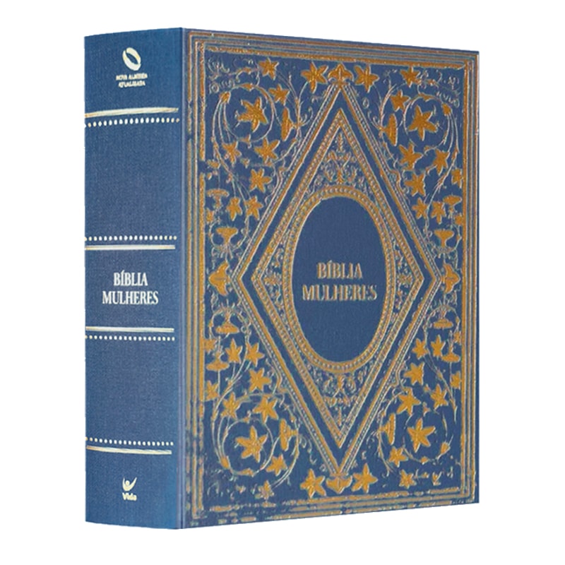 Bíblia Mulheres | Viviane Martinello | NAA | Espaço Para Anotações | Capa Dura Vintage Azul