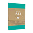 Livro Para Meu Pai, capa verde-água e kraft com título em branco e coração. — Plenitude