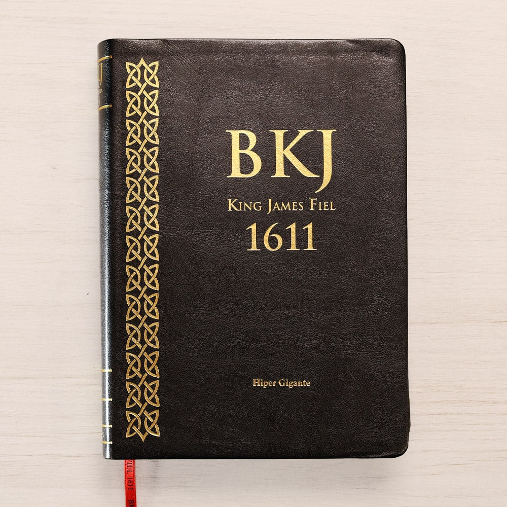Bíblia King James 1611 | Letra Hipergigante | Capa Luxo Preta