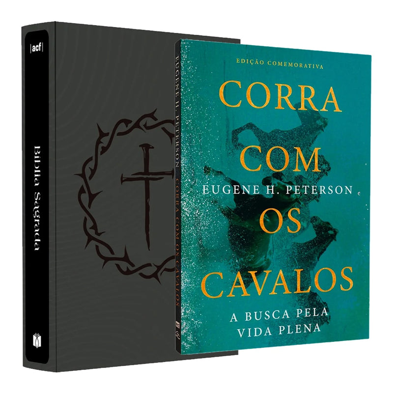 Kit Dia dos Pais - Bíblia Sagrada | ACF | Cruz + Corra Com Os Cavalos | Eugene H. Peterson | Edição comemorativa