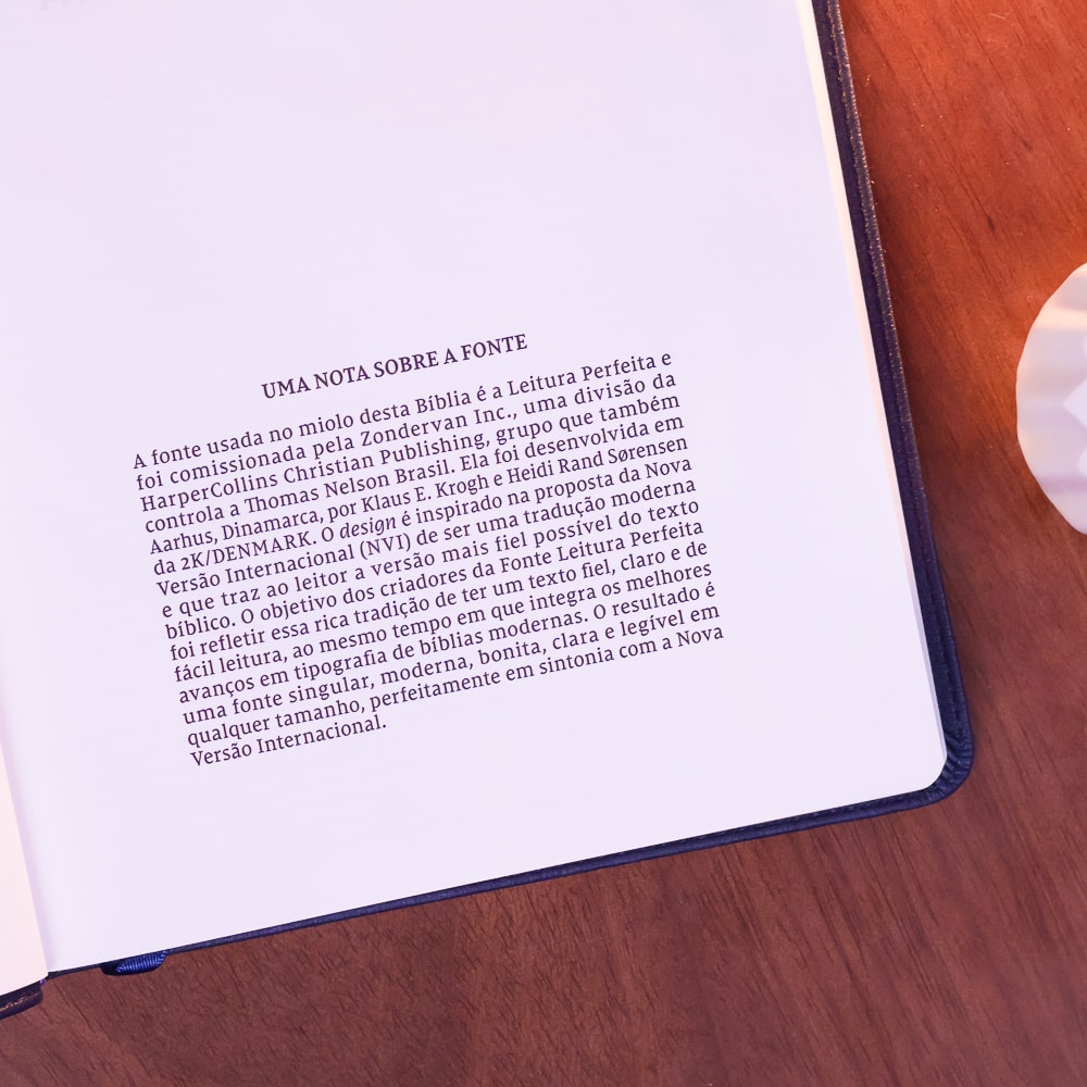 Bíblia Barroca Slim | NVI | Letra Grande | Capa Luxo Couro Soft Azul