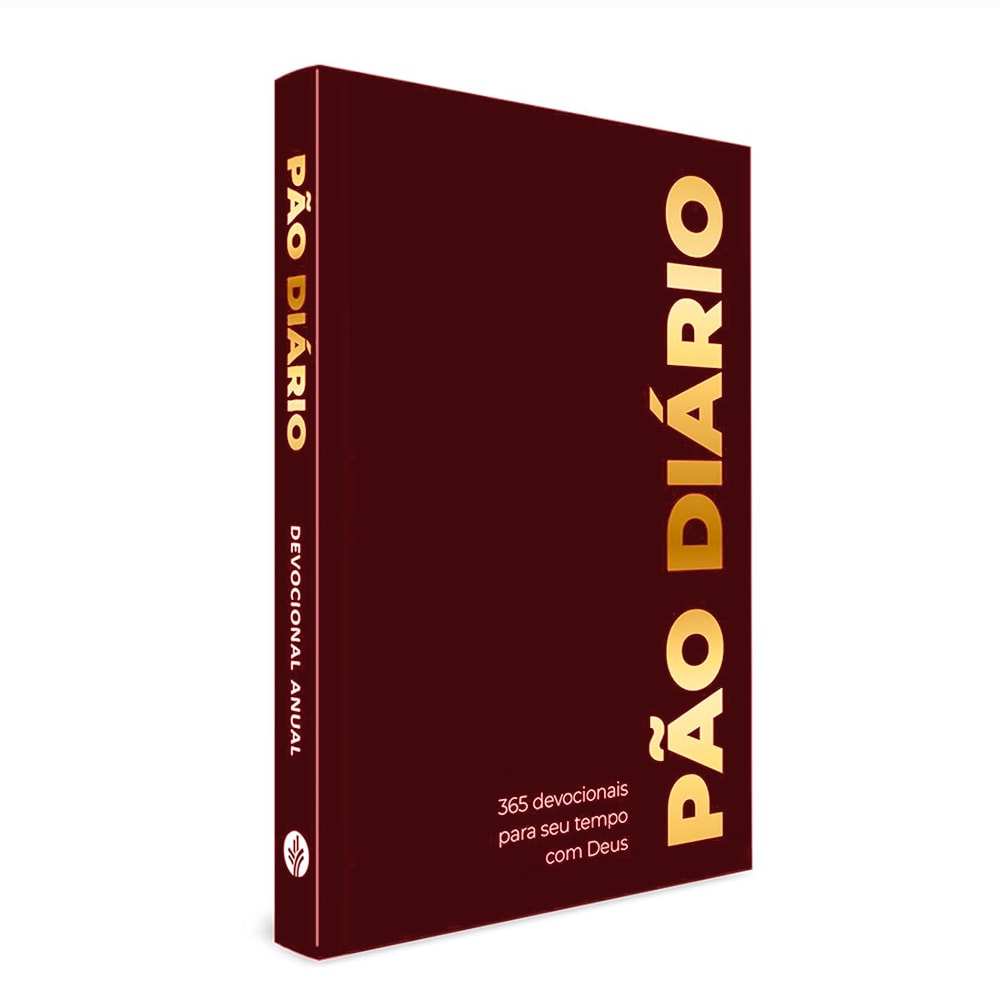 Devocional Pão Diário, Vol. 29, na cor bordô, com detalhes em dourado e texto — Plenitude