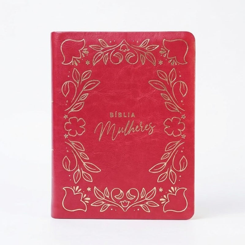 Bíblia Mulheres Frame e Floral | Viviane Martinello | NVT | Espaço Para Anotações | Capa Luxo Rosa