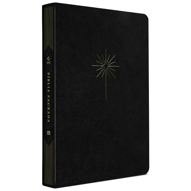 Kit Dia dos Pais - Bíblia Slim Filament | Capa Couro Sintético Preto + Caderno Moleskine | Com Pautas | Jesus is King