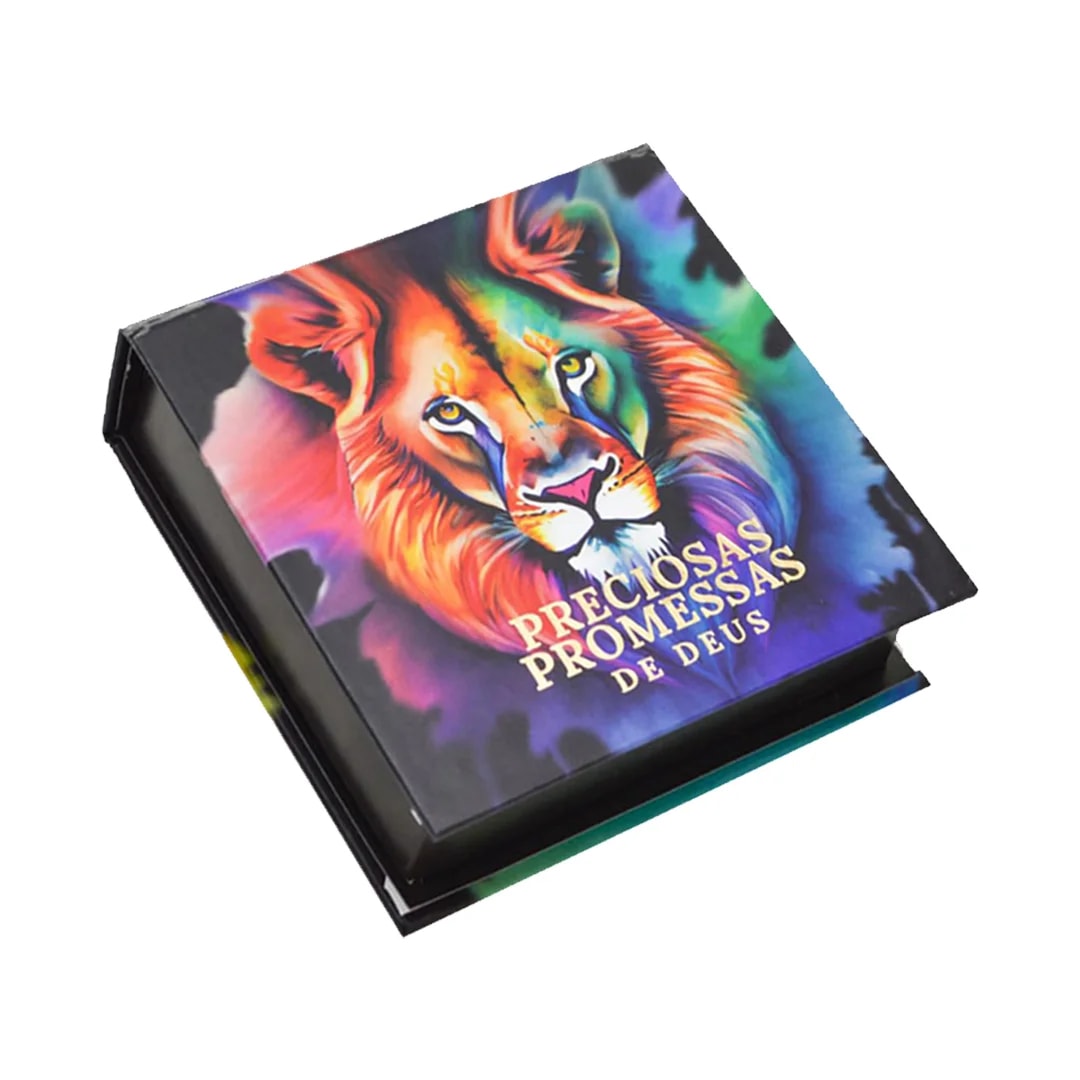 Kit Dia dos Pais - Bíblia Sagrada | Letra Hipergigante | Capa Luxo Arabesco Preta + Preciosas Promessas de Deus | Leão