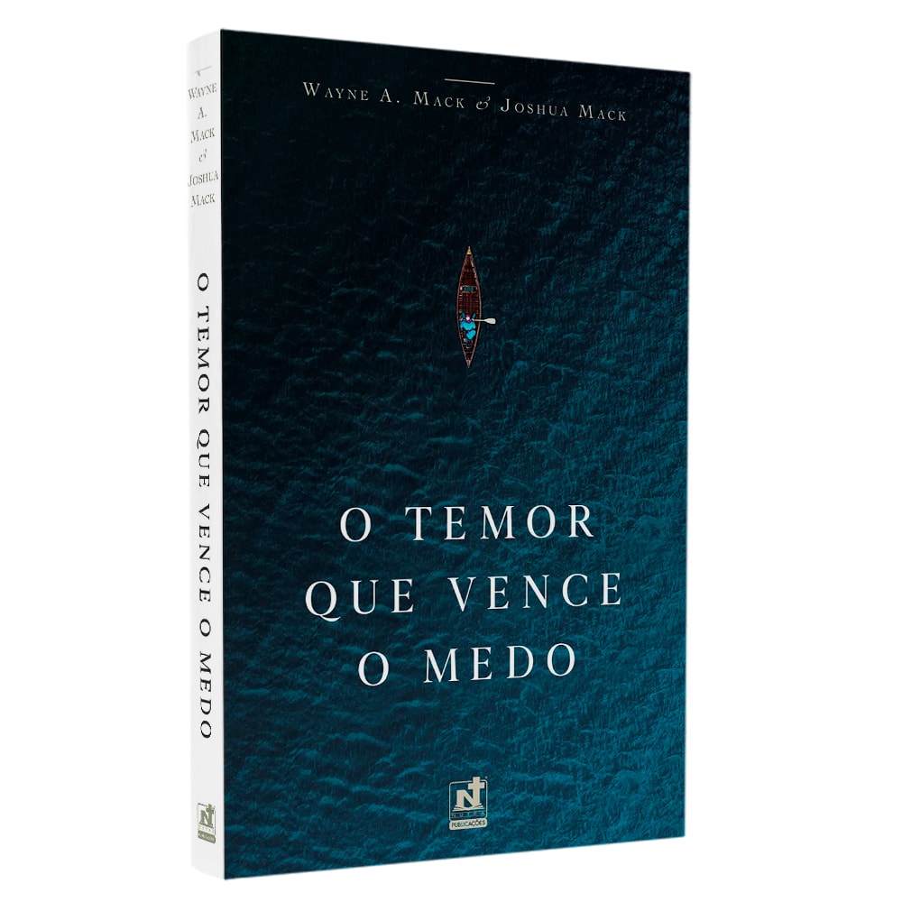 Livro O TEMOR QUE VENCE O MEDO, capa azul escura com barco. — Plenitude