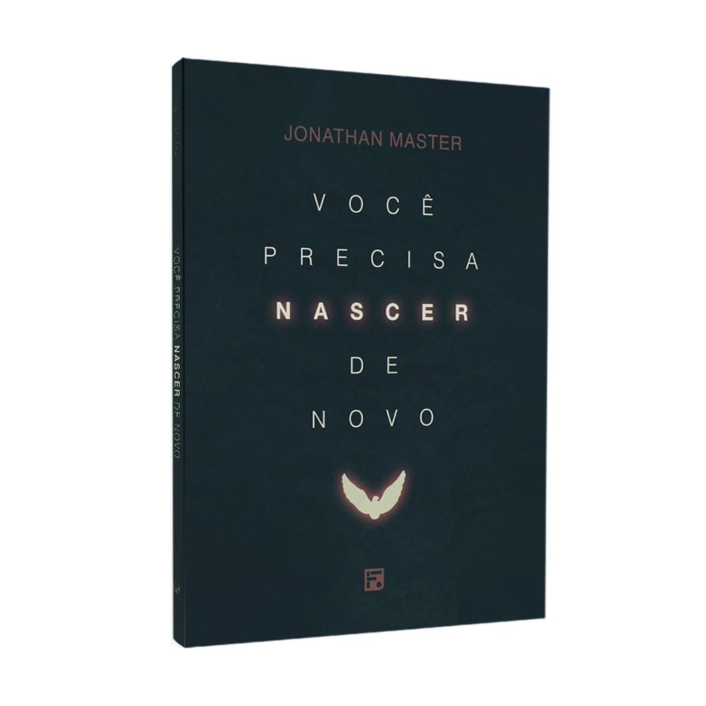 Livro "Você Precisa Nascer de Novo" de Jonathan Master, capa preta com letras brancas e símbolo de asas. — Plenitude