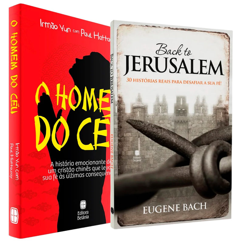 Kit Transformação e Missão | O Homem do Céu Irmão Yun e Paul Hattaway + Back to Jerusalem Eugene Bach