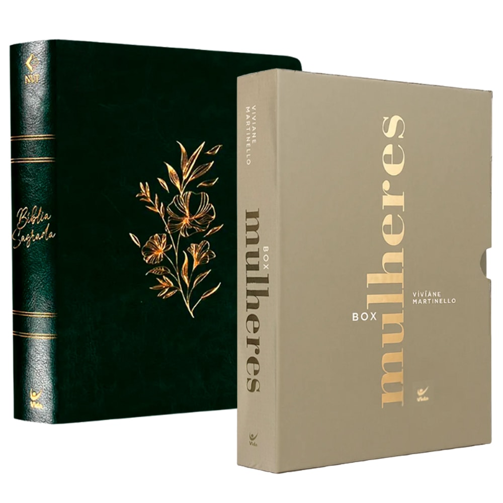 Kit Box Mulheres Viviane Martinello Capa Dura Luxo + Bíblia Mulheres F