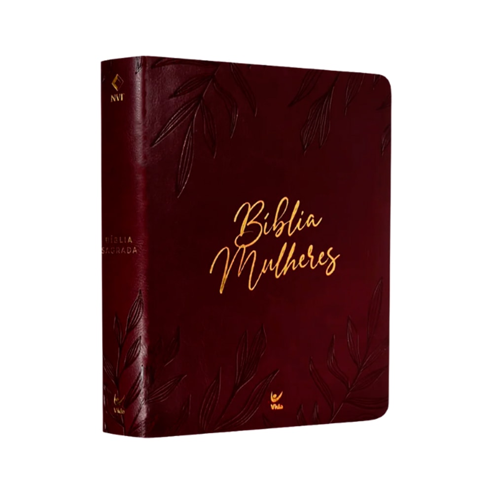 Kit Box Mulheres Viviane Martinello Capa Dura Luxo + Bíblia Mulheres Folhas Vinho NVT