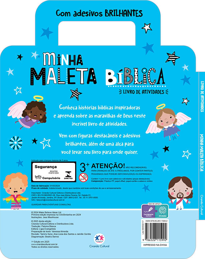 Minha Maleta Biblica - Com Adesivos Brilhantes e Atividades Incriveis
