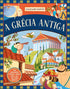 Livro Civilizações Incríveis: A Grécia Antiga, capa colorida com ilustrações de arquitetura e personagens gregos. — Plenitude