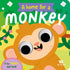 Livro infantil A Home For a Monkey, capa verde com macaco de olhos grandes e balançantes — Plenitude