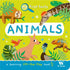 Livro interativo My First Fact Animals, capa verde com animais da selva. — Plenitude