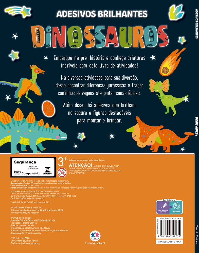 Adesivos Brilhantes - Dinossauros