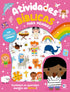 Livro de atividades Atividades Bíblicas para Meninas, Ciranda Cultural, capa rosa com personagens bíblicos. — Plenitude