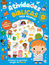 Livro de atividades Atividades Bíblicas para Meninos, Ciranda Cultural, capa azul com personagens bíblicos. — Plenitude