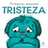 Livro infantil Primeiras emoções Tristeza, capa branca com monstro azul triste. — Plenitude