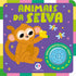 Livro infantil Animais da Selva da Ciranda Cultural, capa roxa com macaco e abelhas. — Plenitude