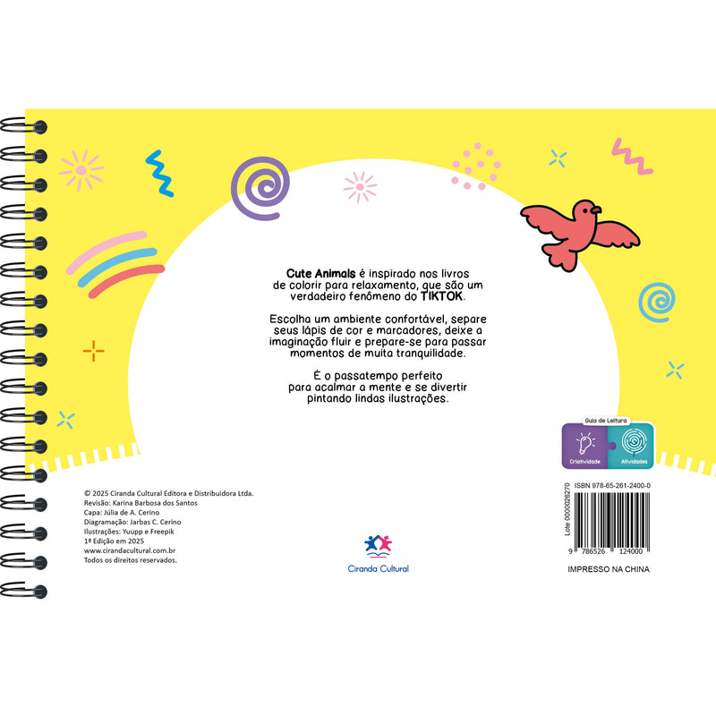 Cute Animals - Livro de Colorir
