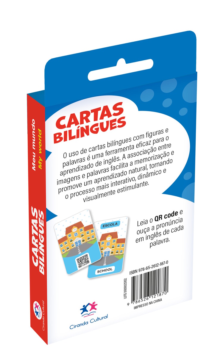 Flash Cards Cartas Bilingues - Meu Mundo - My World