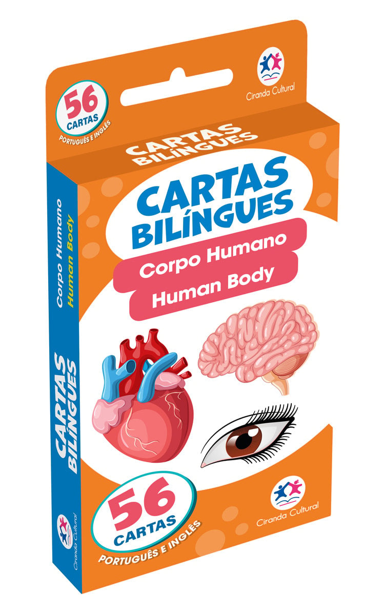 Flash Cards Cartas Bilingues - Corpo Humano - Human Body