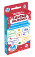 Flash Cards Cartas Bilíngues - Números e Formas, caixa vermelha com 56 cartas. — Plenitude