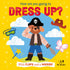 Livro infantil "How Are You Going to Dress Up?" da W. Books, com capa amarela e um cachorro fantasiado de pirata. — Plenitude