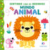 Livro sensorial "Sentindo com os Dedinhos - Mundo Animal" da Ciranda Cultural, com capa branca e um leão. — Plenitude