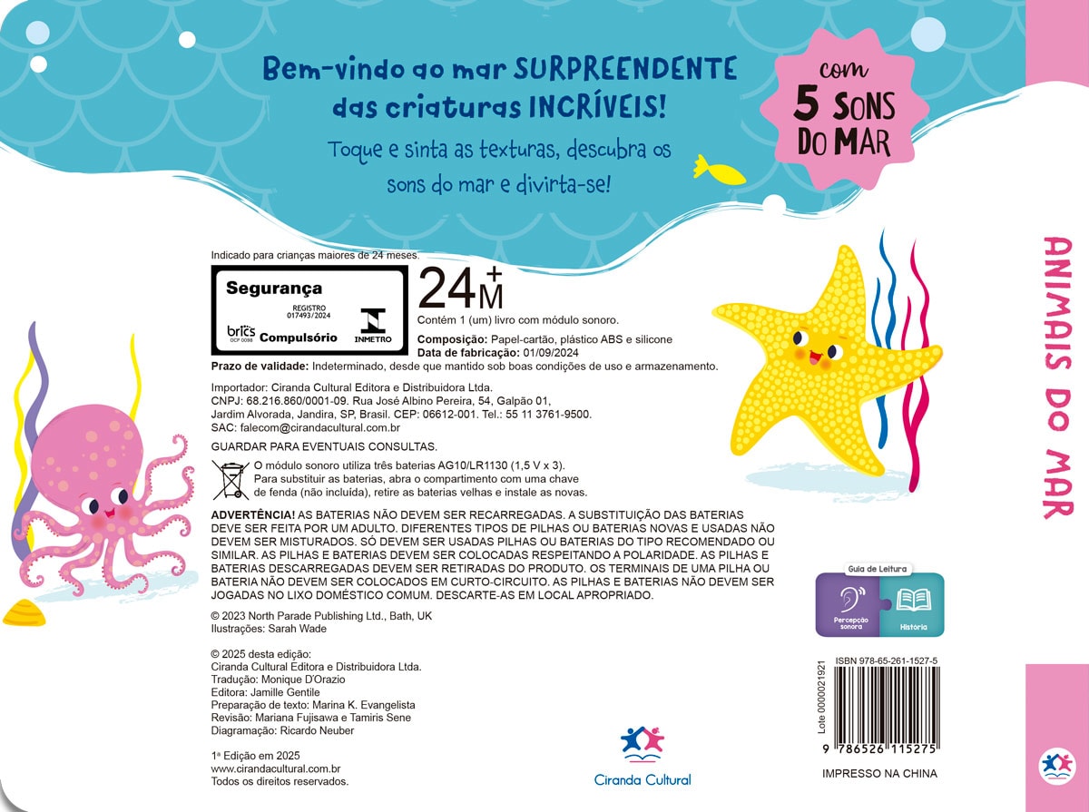 Livro Sonoro Animais do Mar